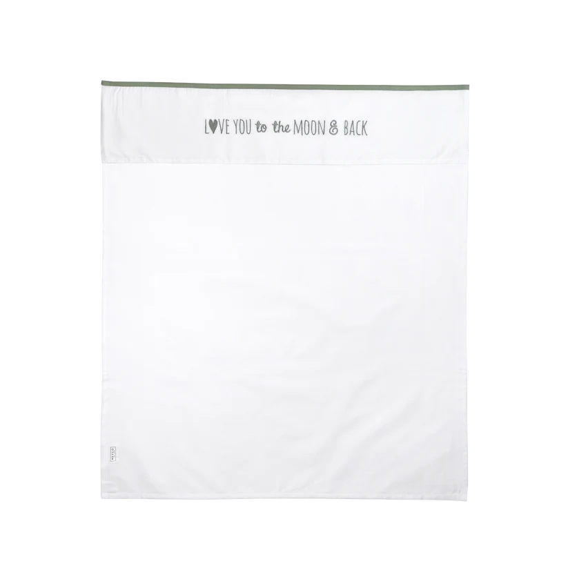 Meyco Laken Borduur Love you to the moon & back 75x100cm - Forest Green