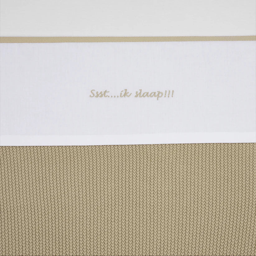 Meyco Laken Borduur - Ssst…ik slaap!! 75x100cm - Sand