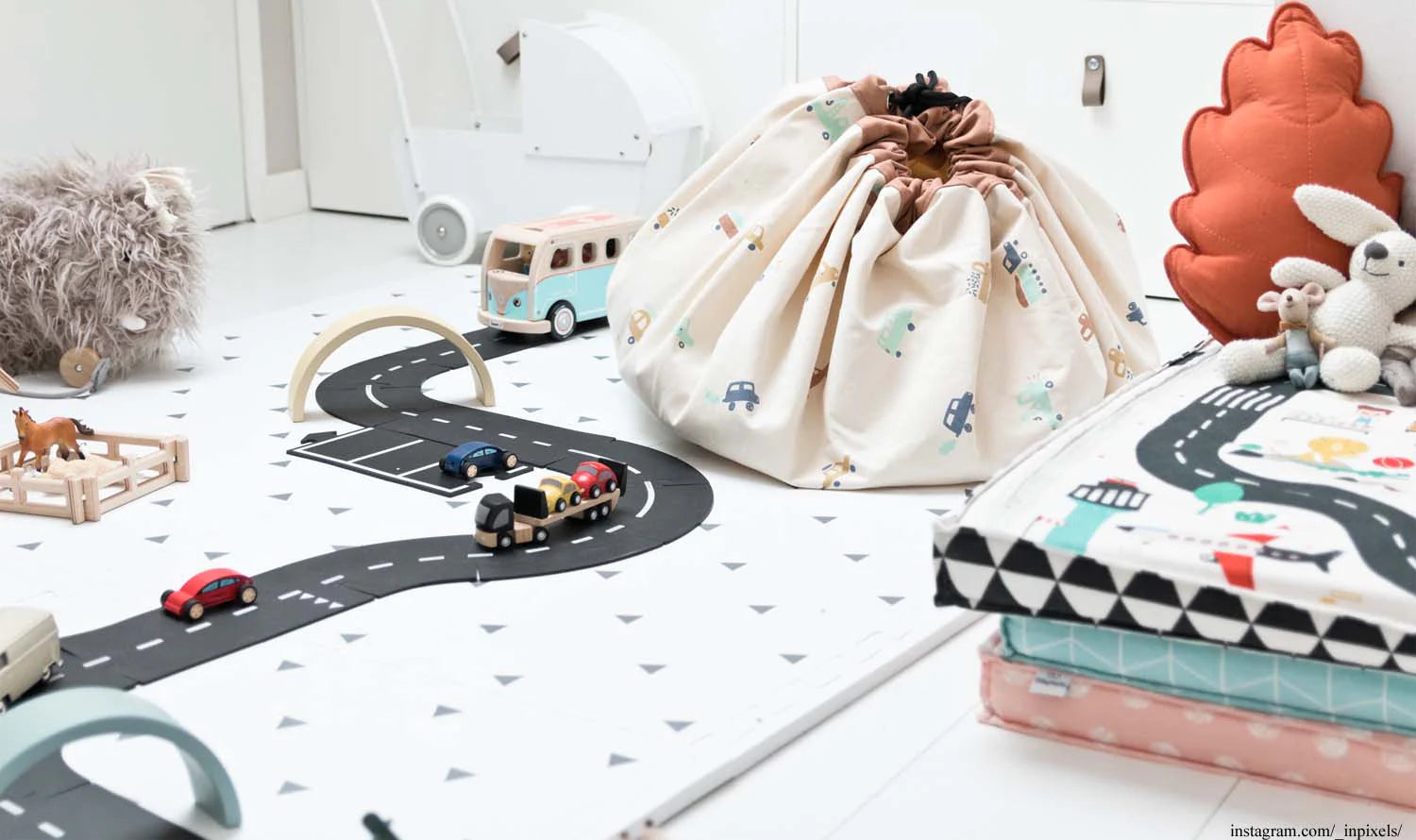 Play&Go Playmat & Toy Bag-Big Cars