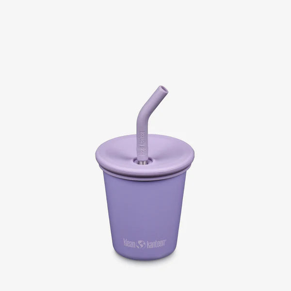 Klean Kanteen Kid Cup - Straw Lid Paisley Purple