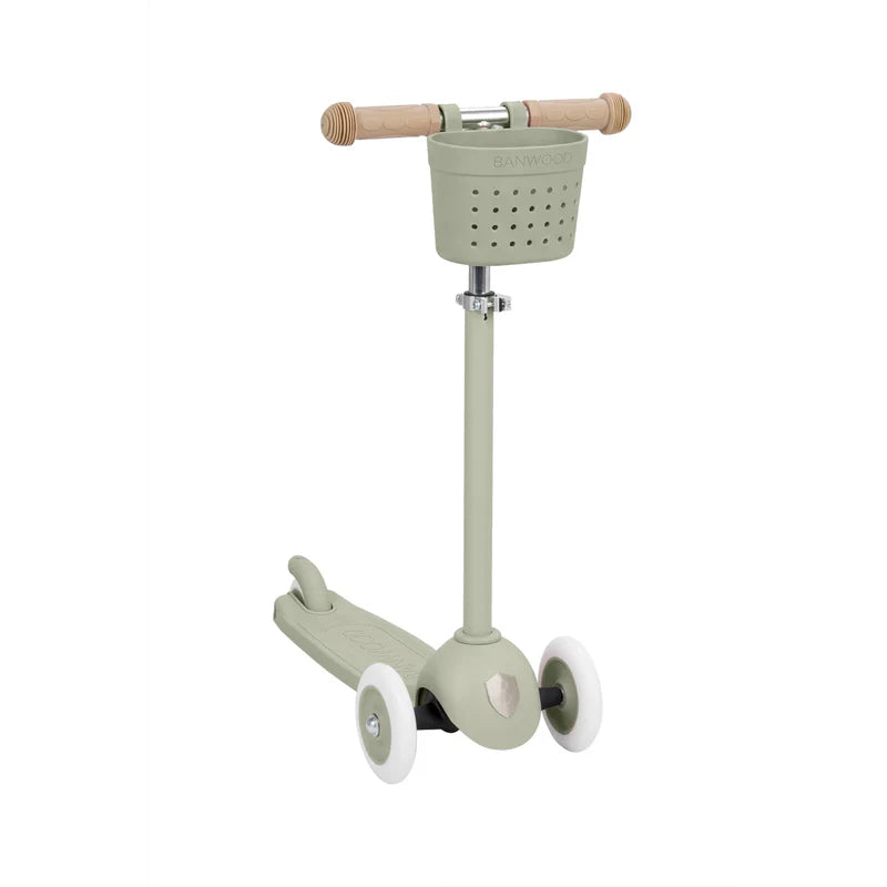 Banwood Eco Scooter Step - Met Mandje - Olive