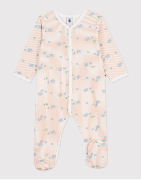 Petit Bateau Katoenen babypyjama met olifantenprint