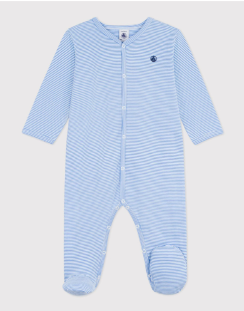 Petit Bateau | Katoenen Babypyjama Zonder Voetjes Met Streepjesprint