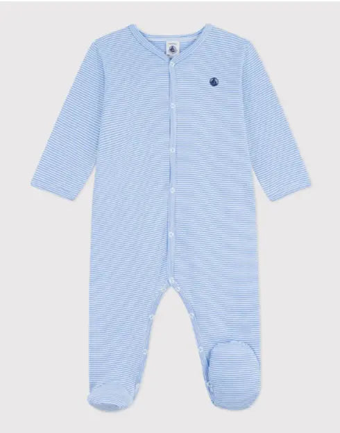Petit Bateau | Katoenen Babypyjama Zonder Voetjes Met Streepjesprint