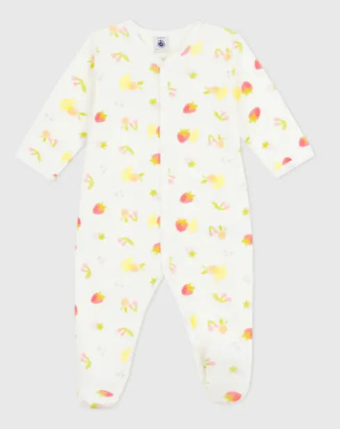 Petit Bateau Katoenen babypyjama met fruitprint