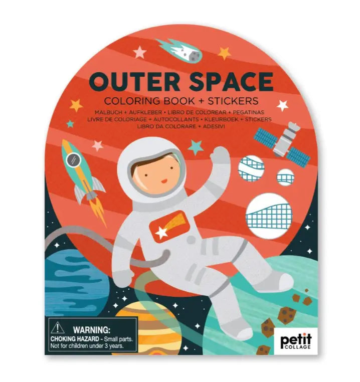 Petit Collage Kleurboek Met Stickers - Outer Space