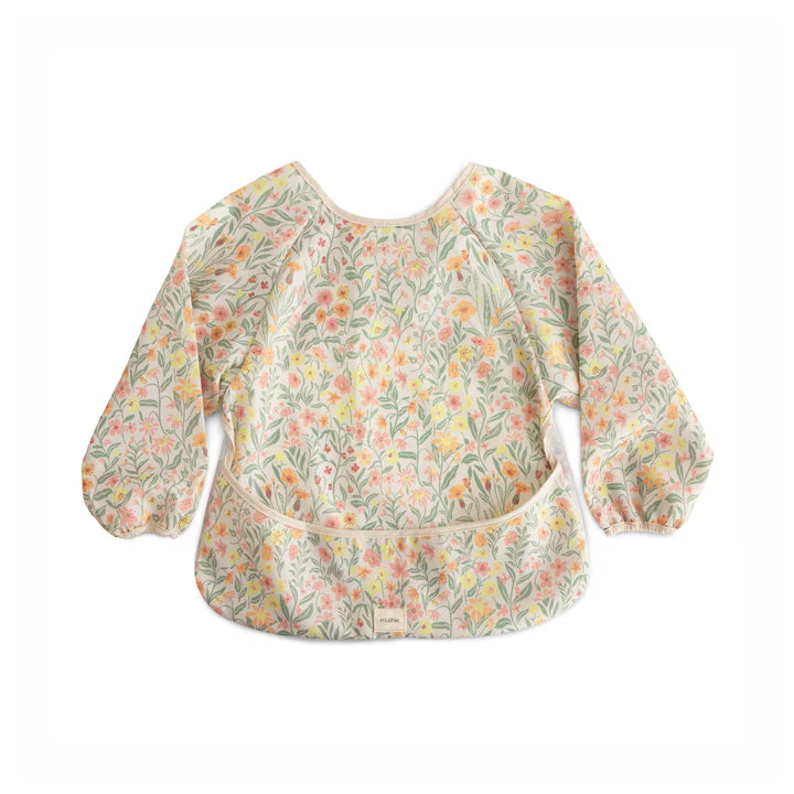 Mushie Slabbetje Met Lange Mouwen - Pastel Blooms