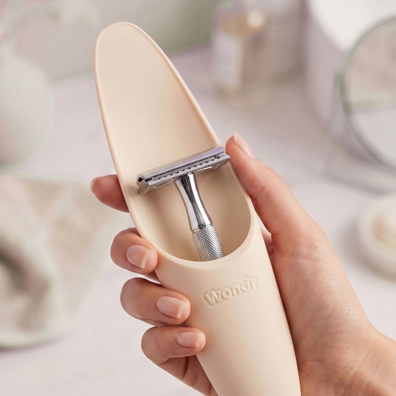 Wondr Safety Razor Travel Case - Cream