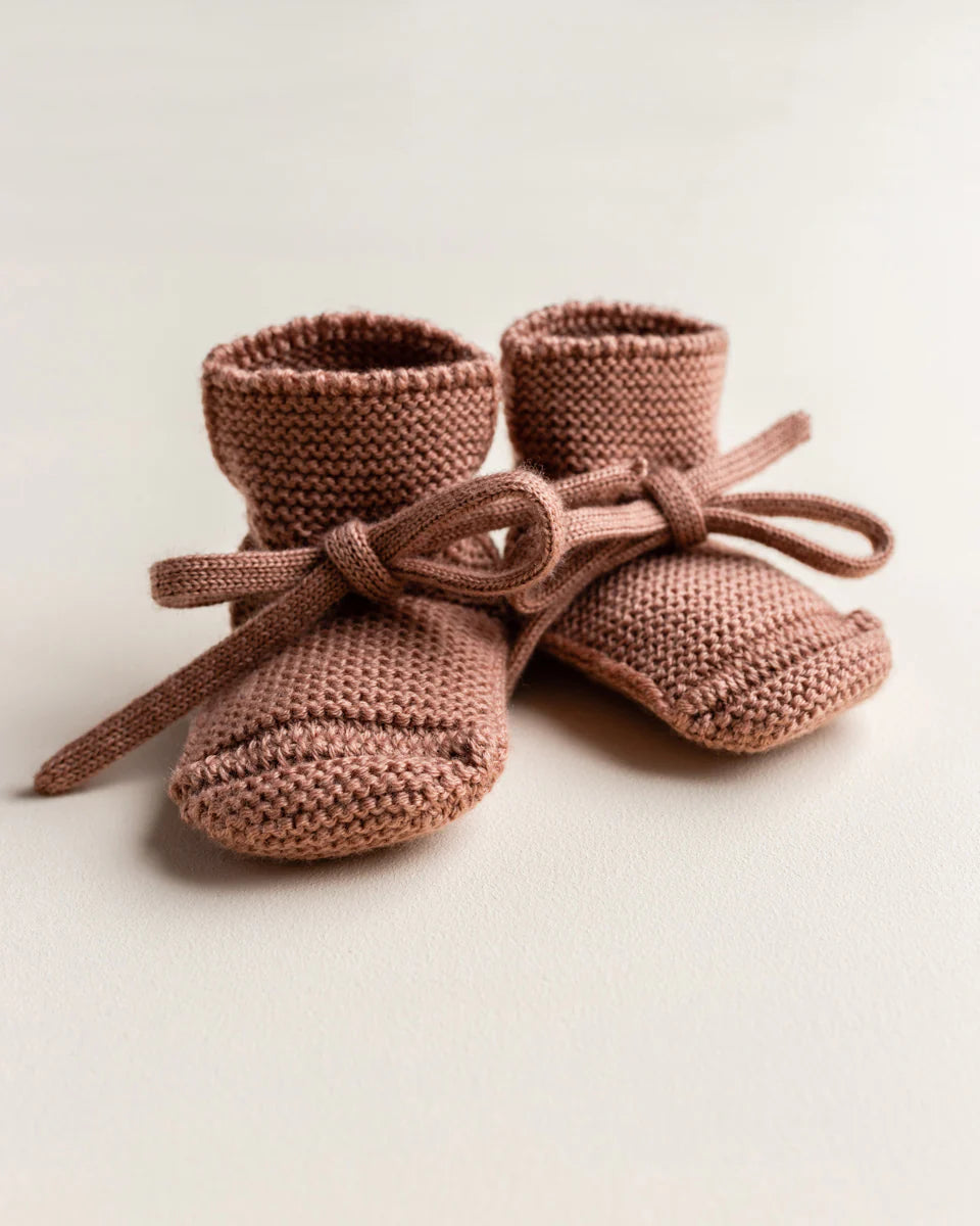 Hvid Booties 0–9 maanden - Terracotta