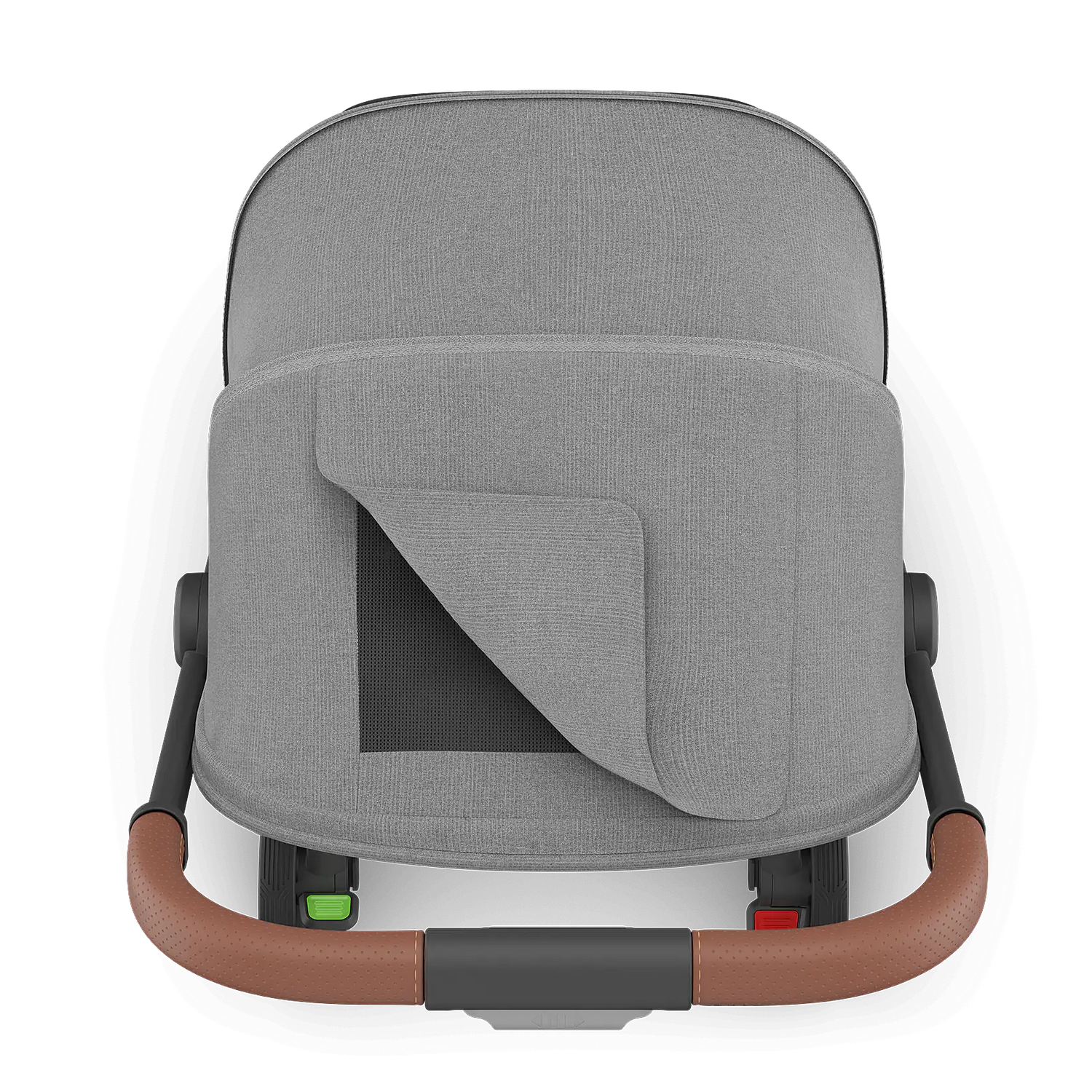 Uppababy Minu V3 Compact Stroller Greyson (Charcoal Mélange) Carbon Frame Met Bruin Leer