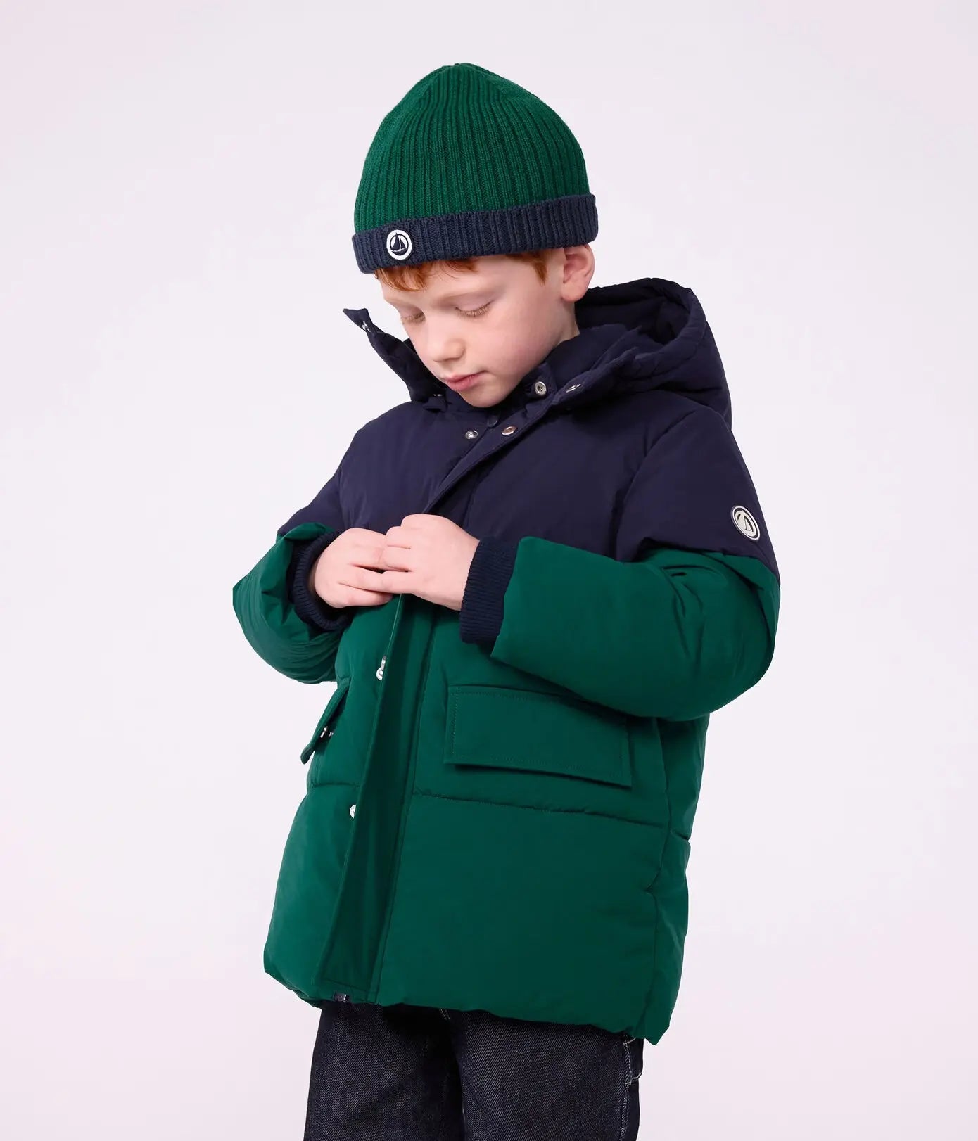 Petit Bateau Gewatteerde Jas - Groen
