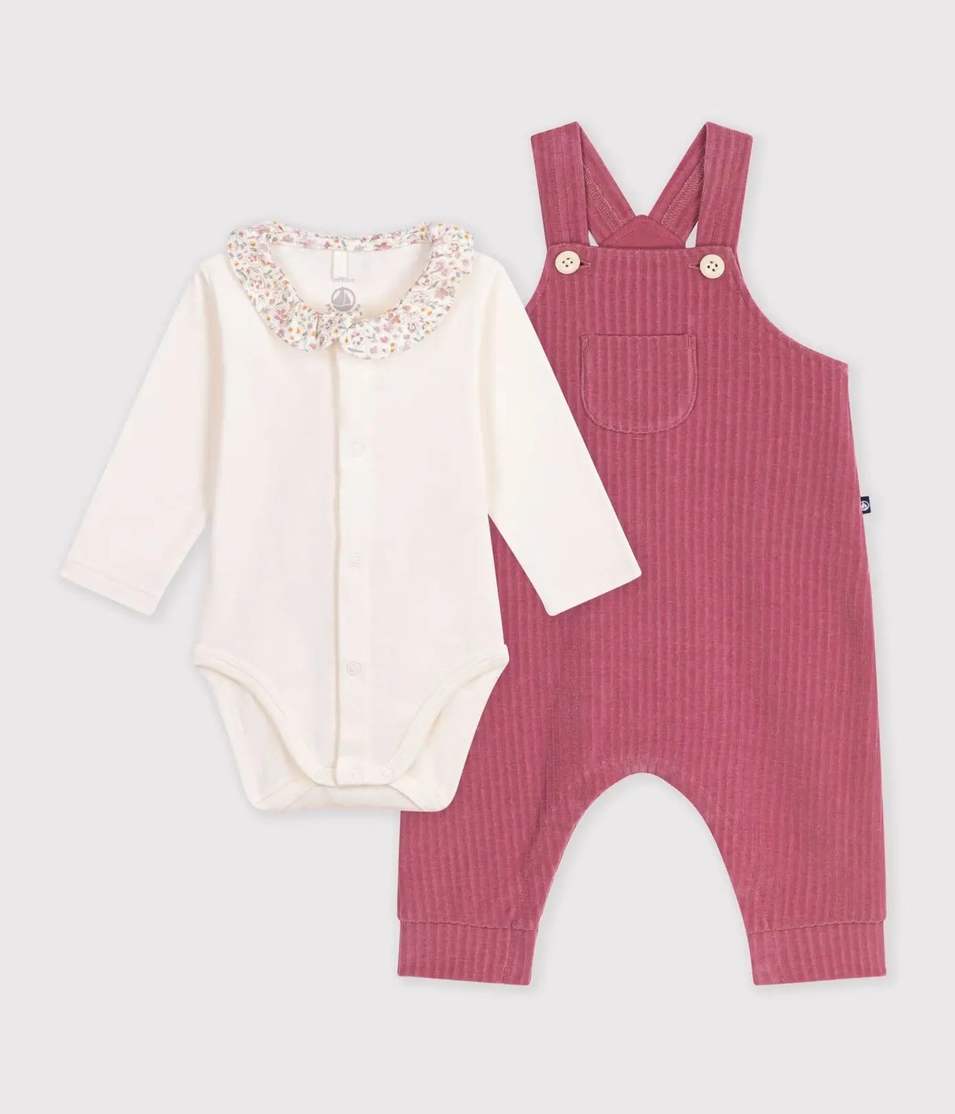 Petit Bateau Tuinbroek Set - Roze