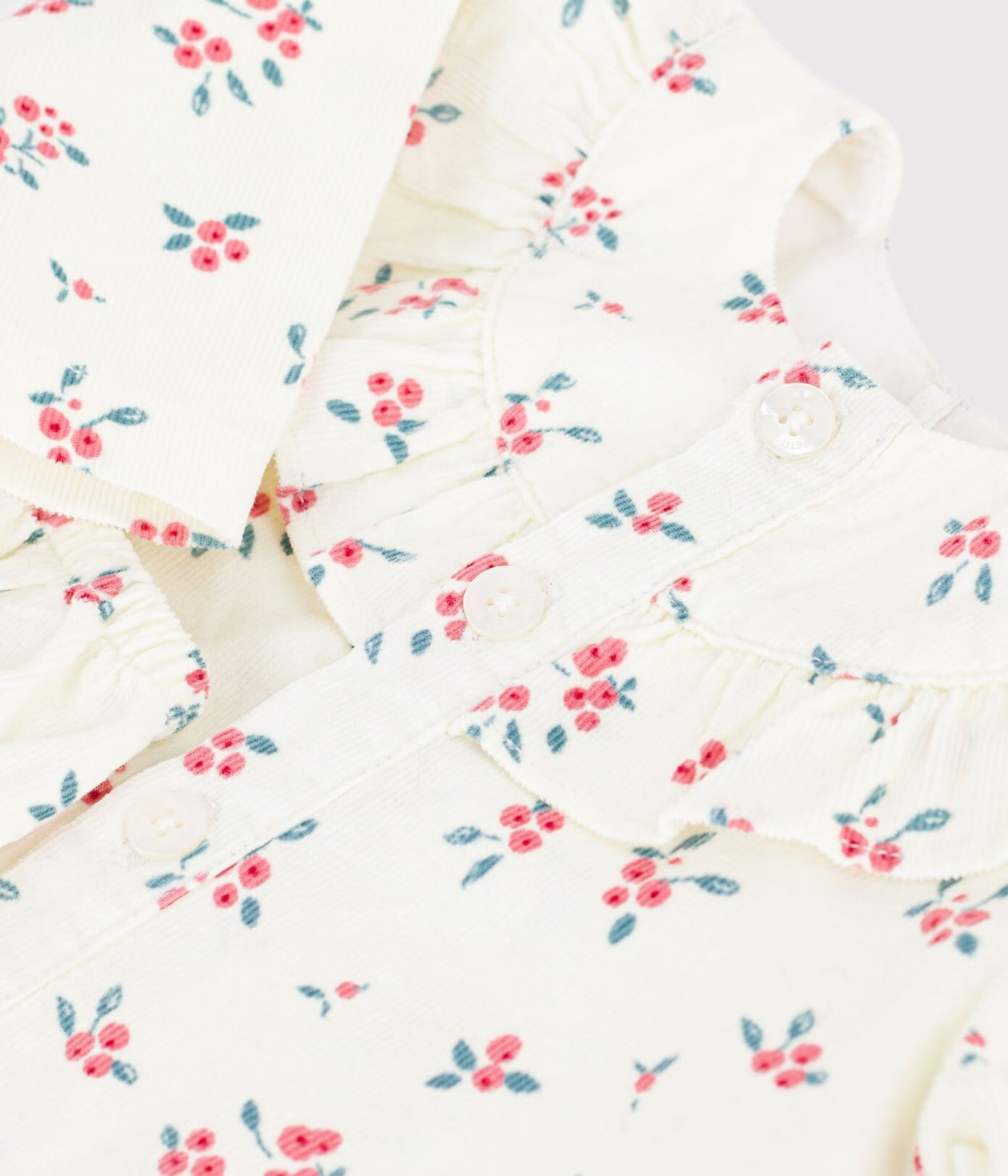 Petit Bateau Jurk Lange Mouwen En Bloomer - Ecru