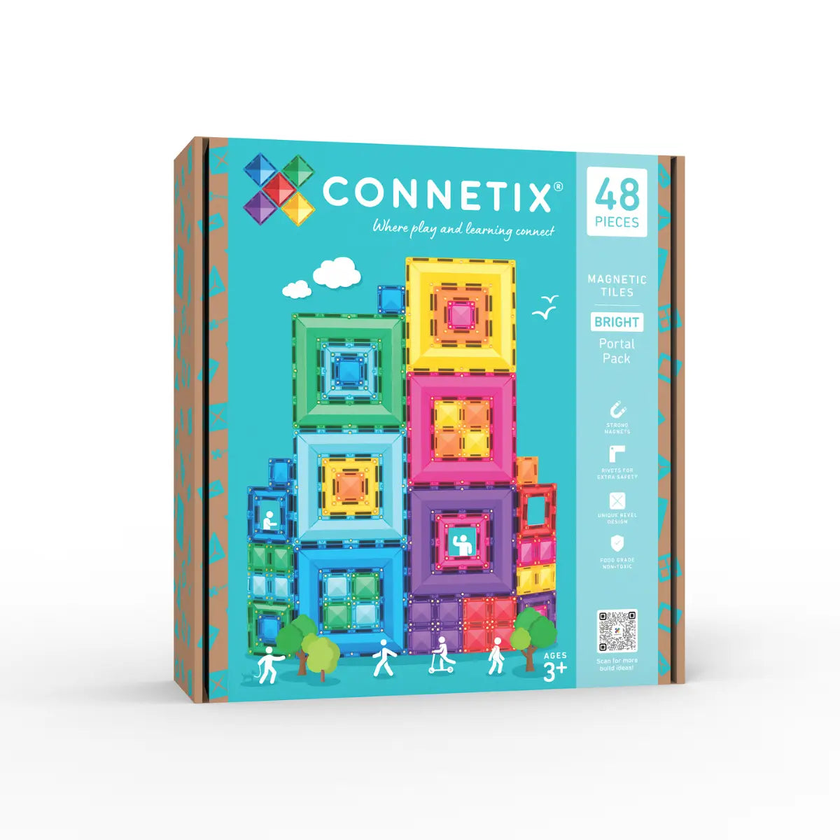 Connetix Magnetic Tiles Portal Pack 48pc