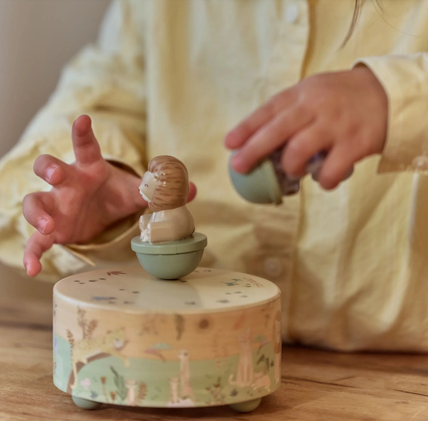 Little Dutch Safari Friends Houten Muziekdoosje Groen