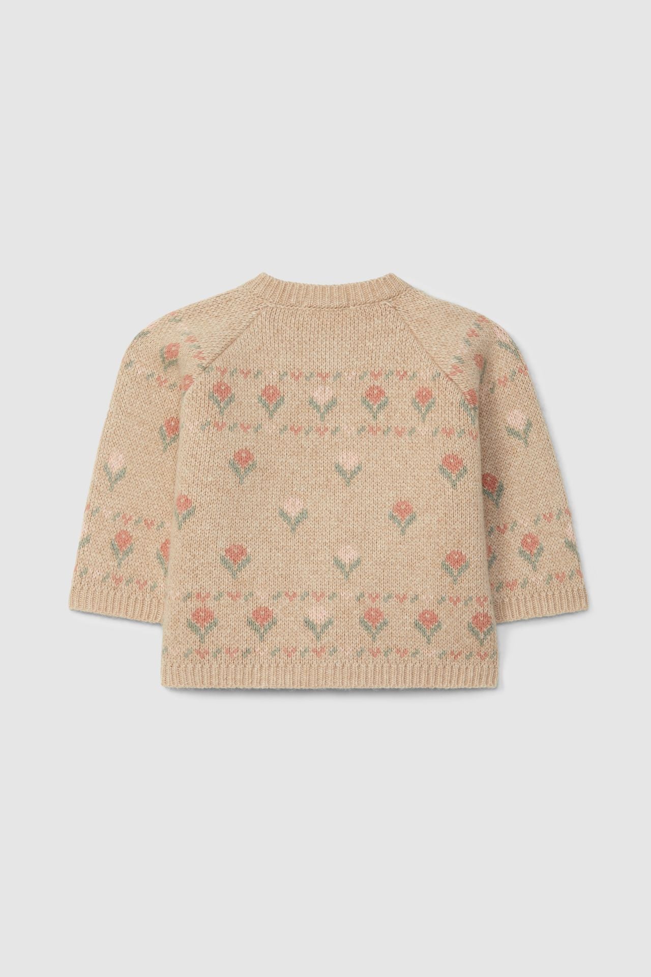 Laranjinha Gebreide Bloemen Jas - Beige