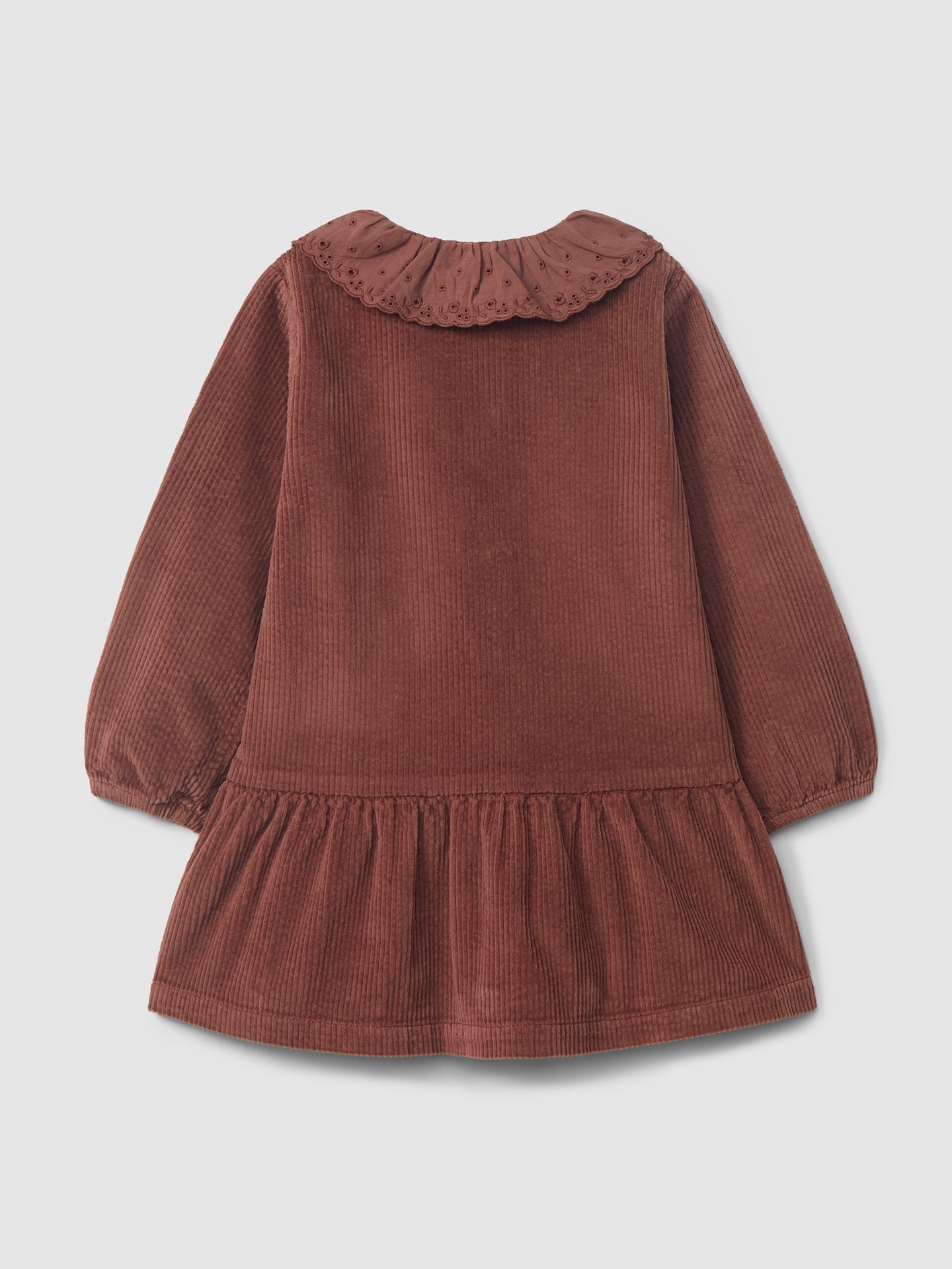 Laranjinha Ribfluwelen Jurk - Bordeaux