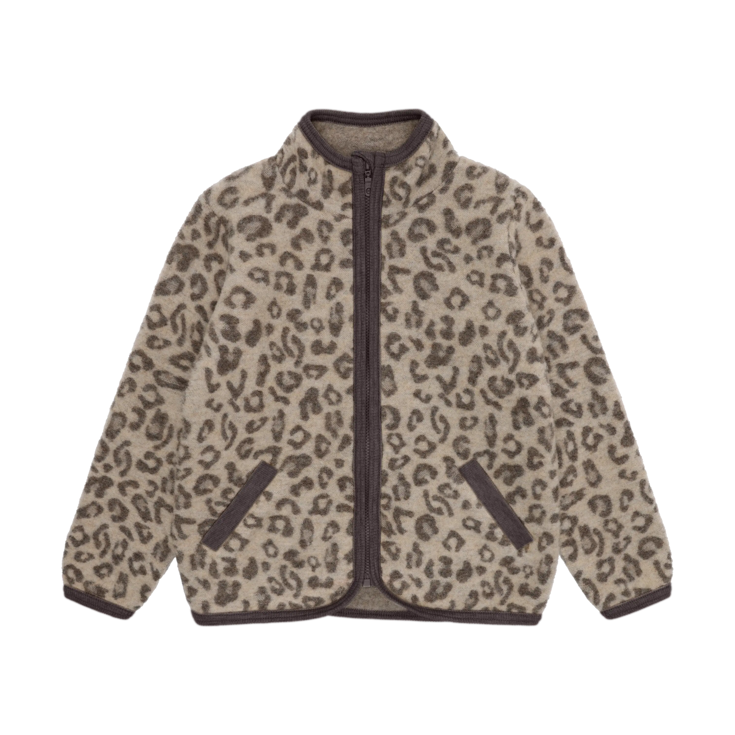 HUTTEliHUT Wollen Fleece Jas Jacquard - Camel Melange