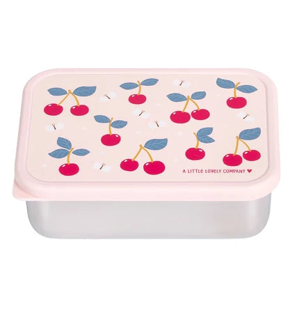 A Little Lovely Company Stainless Steel Lunchbox - Cherries