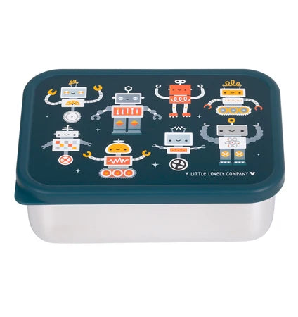 A Little Lovely Company Stainless Steel Lunchbox - Robots