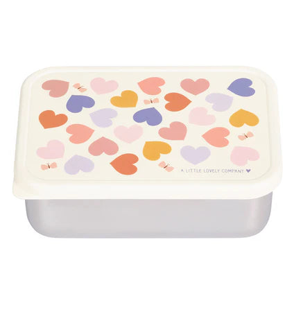 A Little Lovely Company Stainless Steel Lunchbox - Hearts