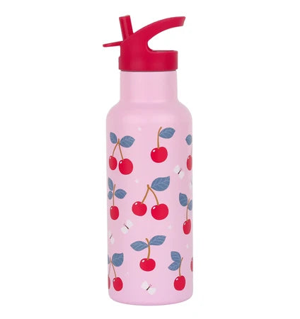 Little Lovely XL Stainless Steel Drinkbus 500ml - Cherries