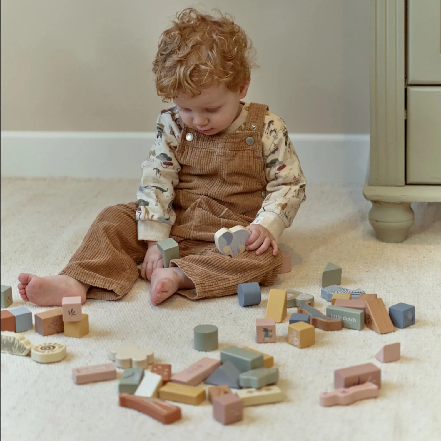Little Dutch Safari Friends Houten Blouwblokken