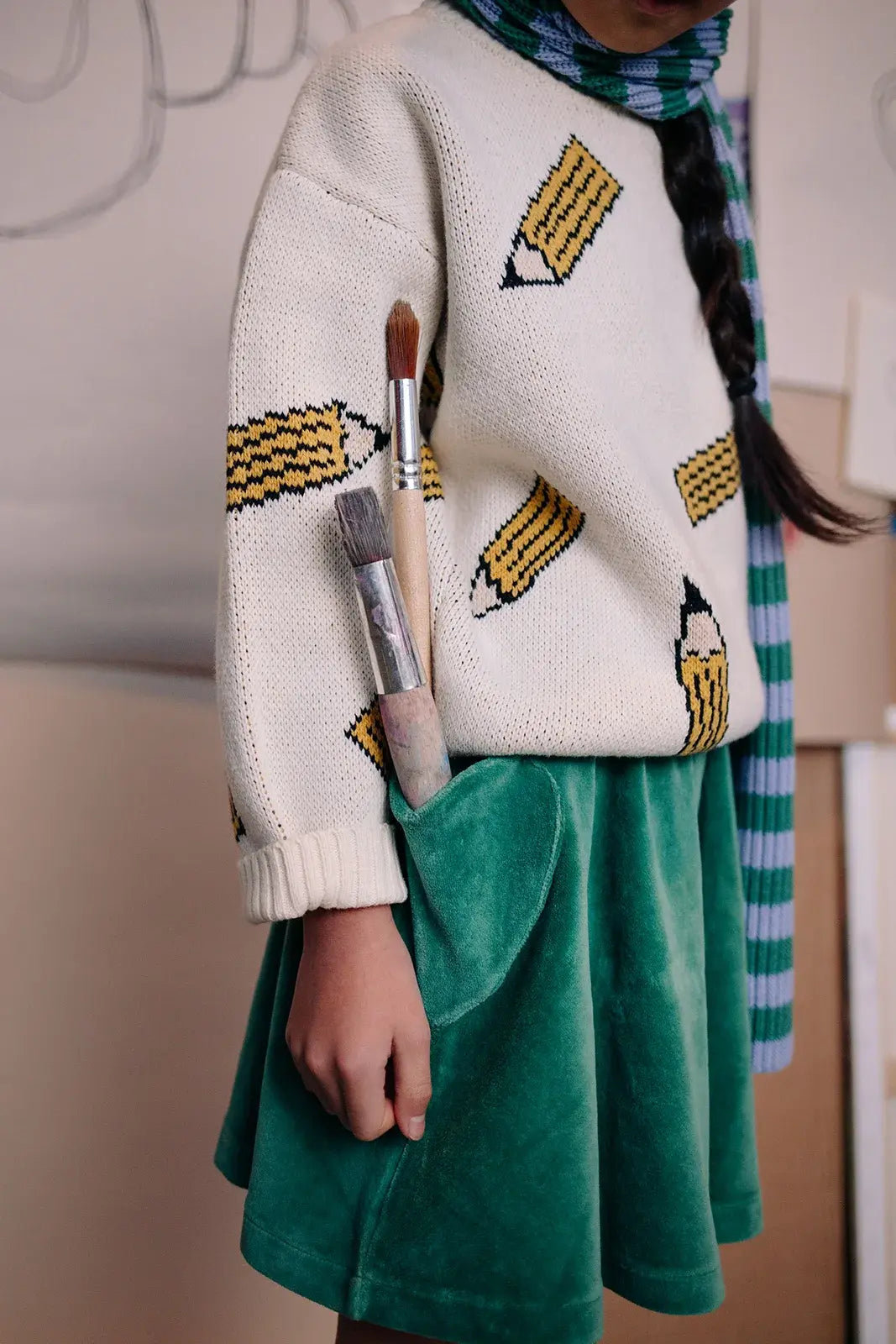 Sproet & Sprout Rok Met Grote Zakken - Deep Green