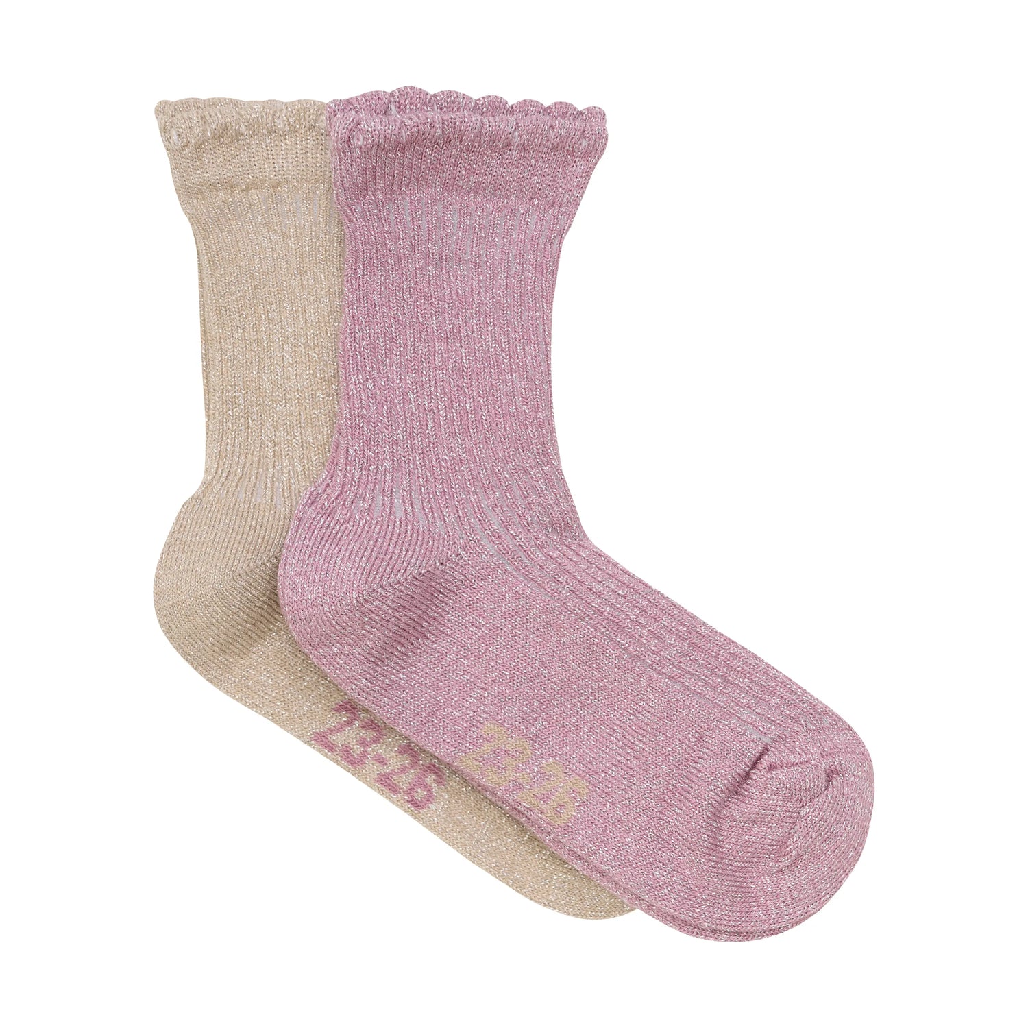 Minymo Sokken Met Glitter (2-pack) - Dusky Orchid