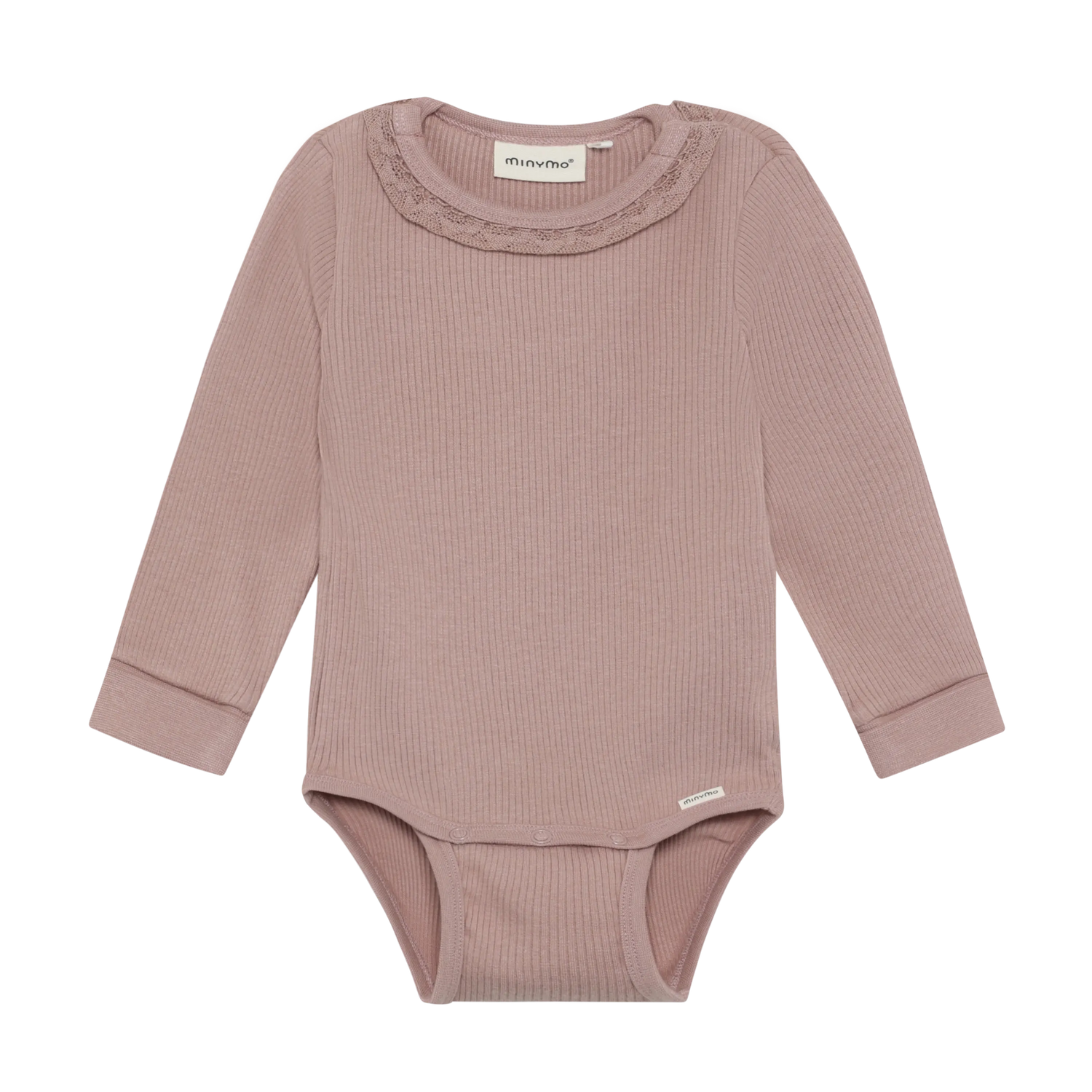 Minymo Ribromper Lange Mouwen - Fawn