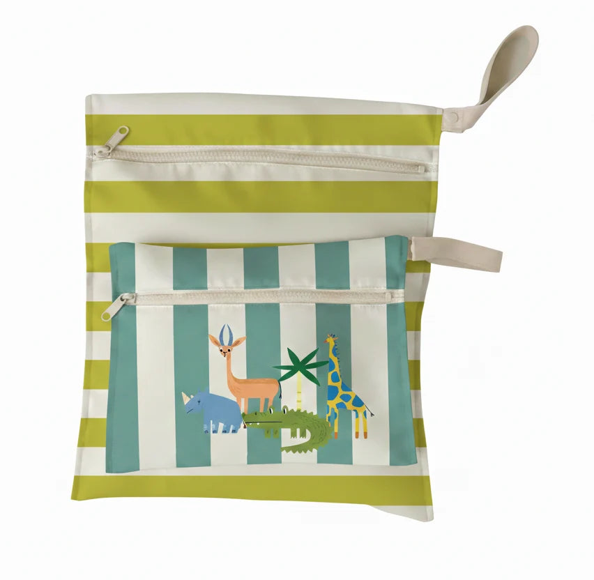 The Cotton Cloud - Waterproof Wet Bags 2-pack - Wet Croc