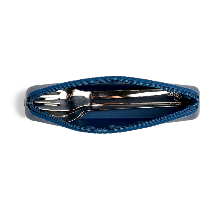 Citron Cutlery Set With Pouch - Blue