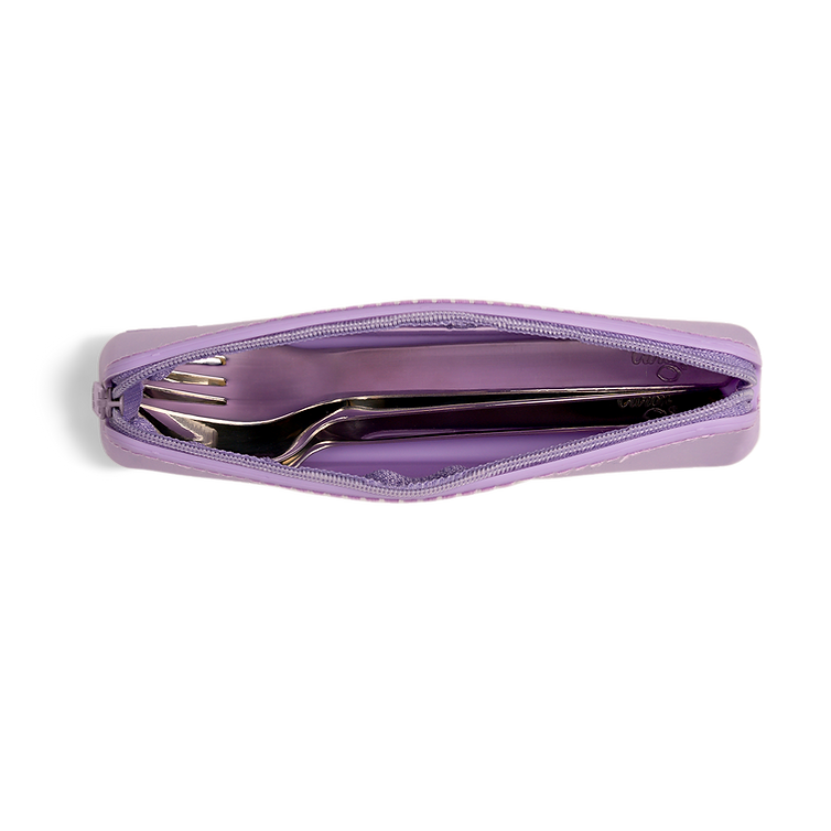 Citron Cutlery Set With Pouch - Purple