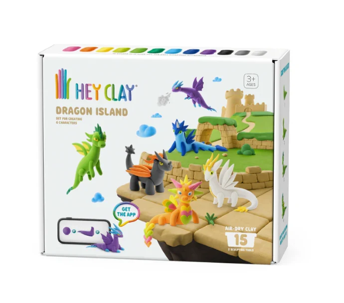 Hey Clay Zelfhardende Klei Draken - 15 potjes