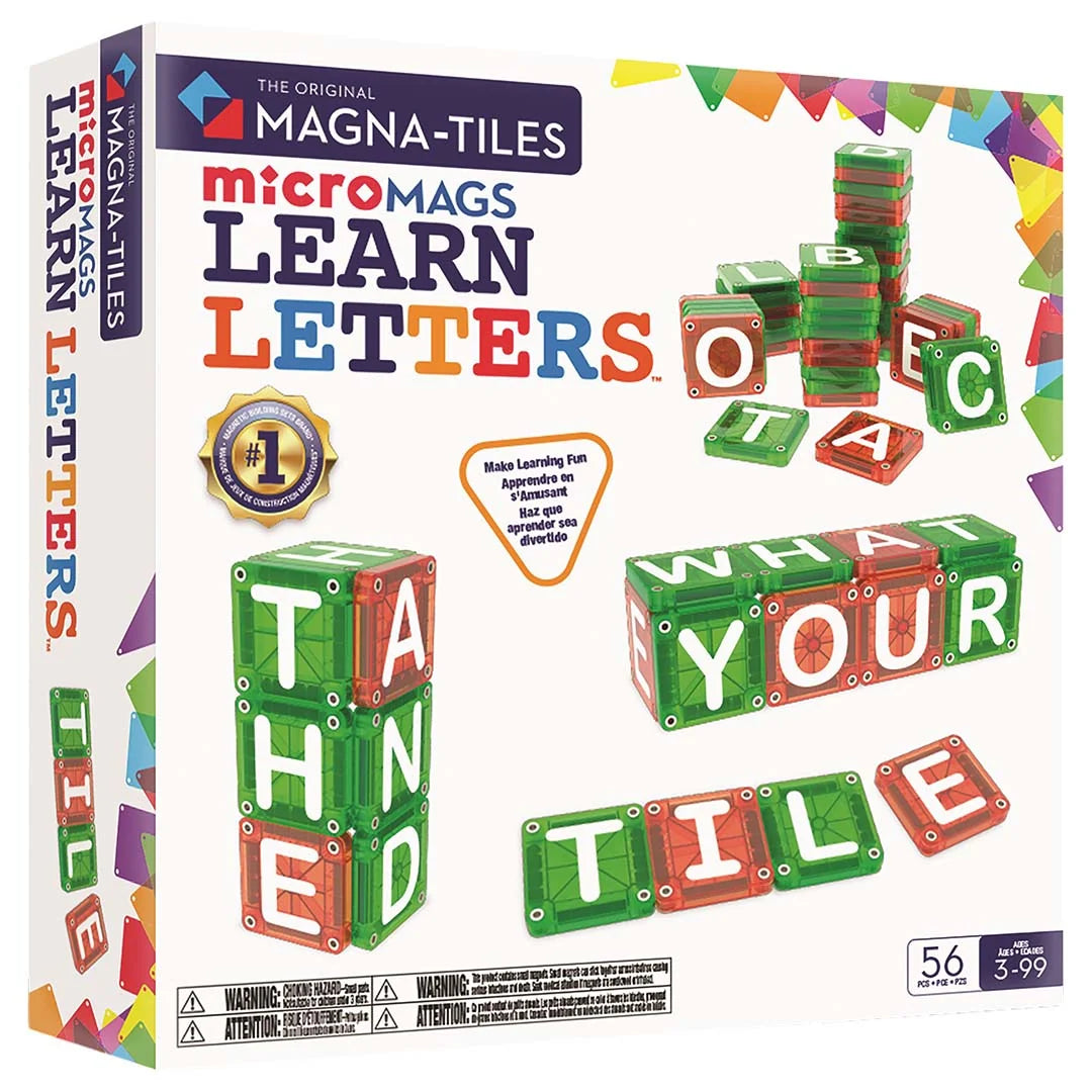 Magna-Tiles Micro Mags Learn Letters 56 Stuks