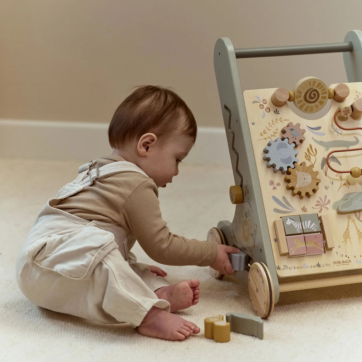 Little Dutch - Activiteiten Loopwagen - Safari Friends - Groen