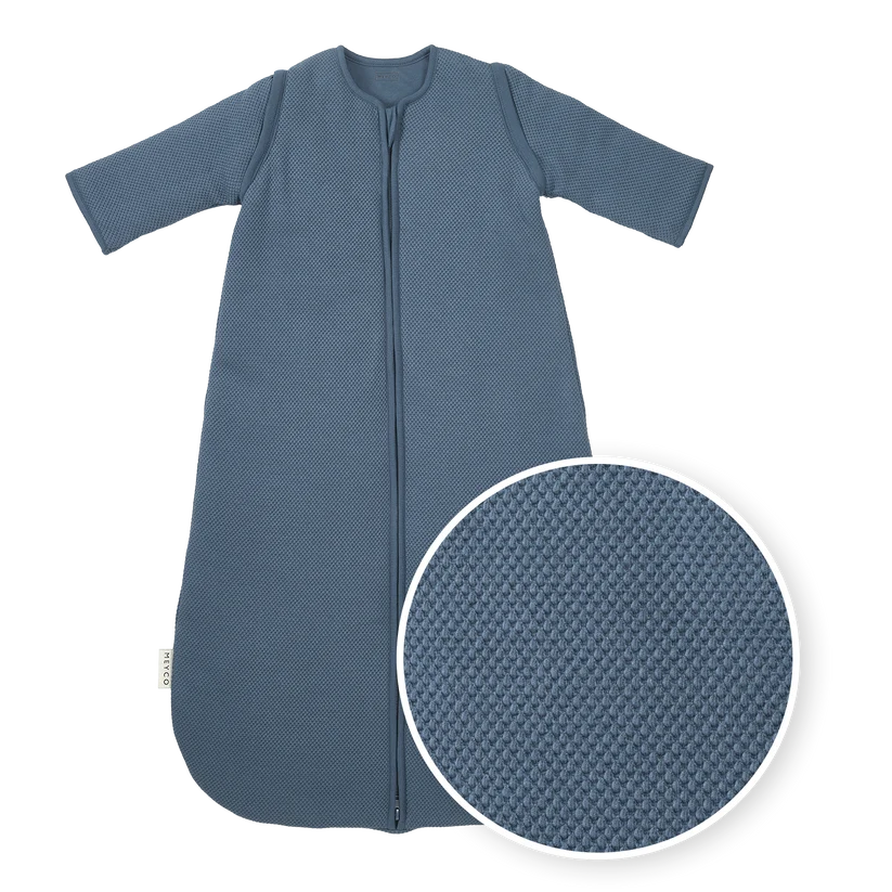 Meyco - Studio Slaapzak - Gevoerd - Afritsbare Mouw - Classic Indigo - 60cm