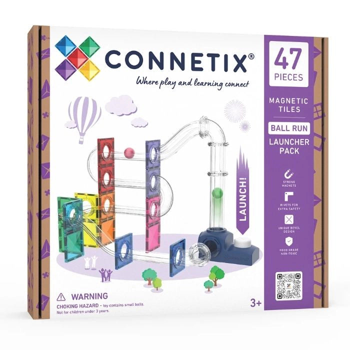 Connetix Magnetische Ball Run Launcher Pack – 47-delig