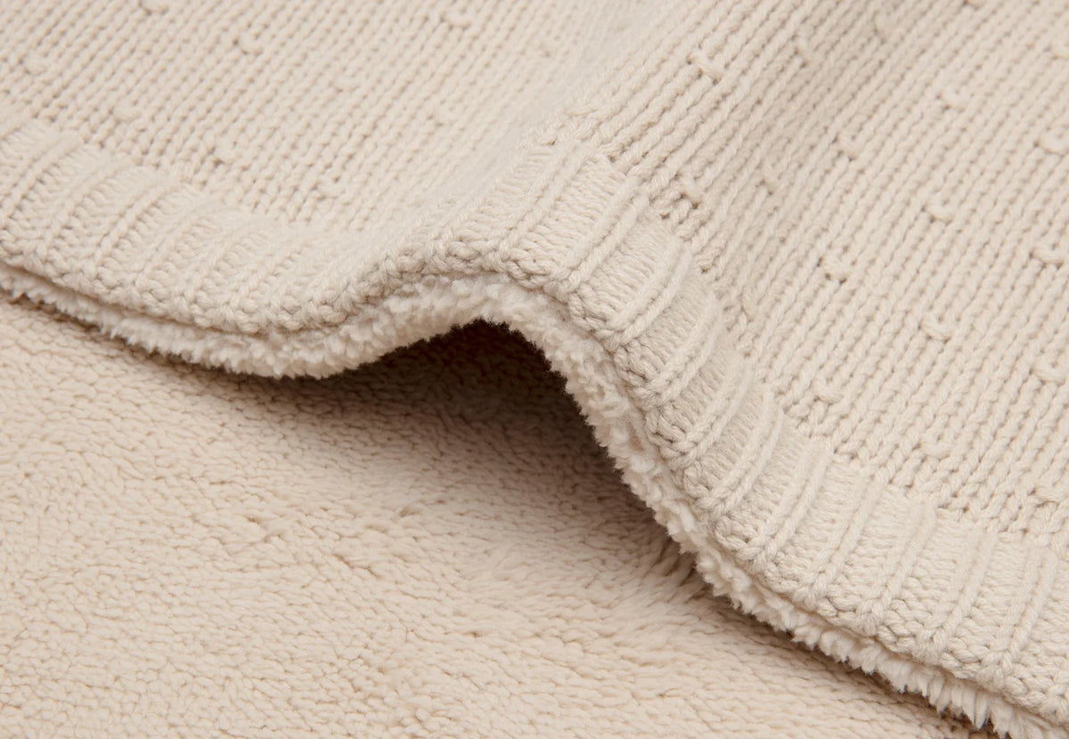 Jollein Deken Wieg 75x100cm Sprinkle Knit - Sand/Fluffy