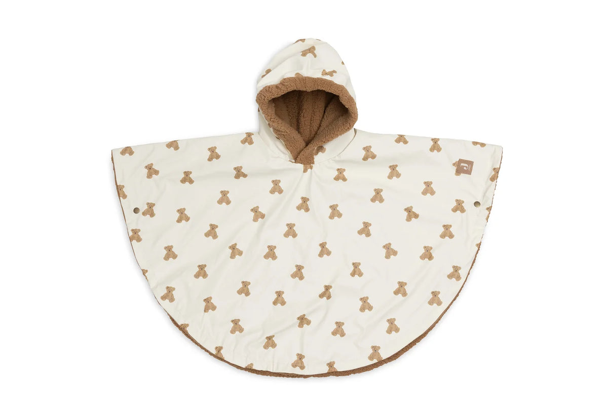 Jollein Outdoor Poncho Waterafstotend - Mini Teddy Bear/Teddy Fleece