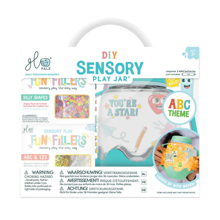 Glo Pals DIY Sensory Speelbeker ABC Thema - Blauw