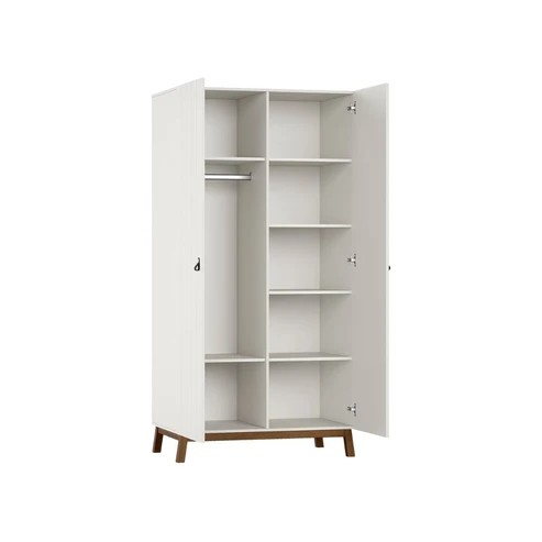 JAXX 2-Deurs Kleerkast Sezane Clay / Walnut