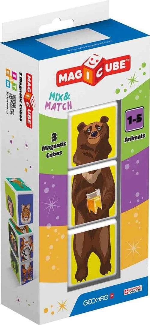 Geomag Magicube Mix & Match Dieren 3 Stuks