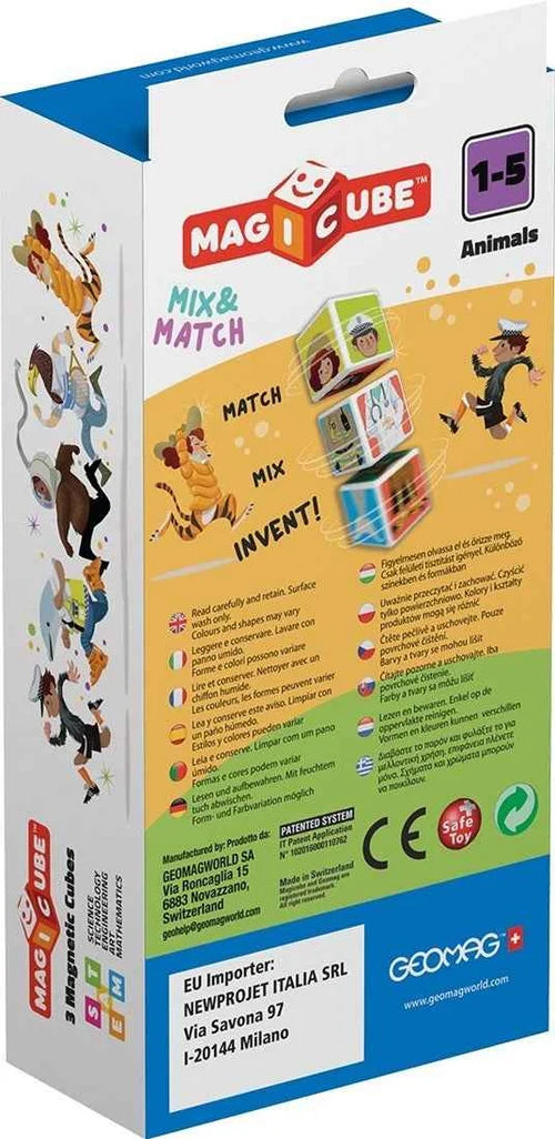 Geomag Magicube Mix & Match Dieren 3 Stuks