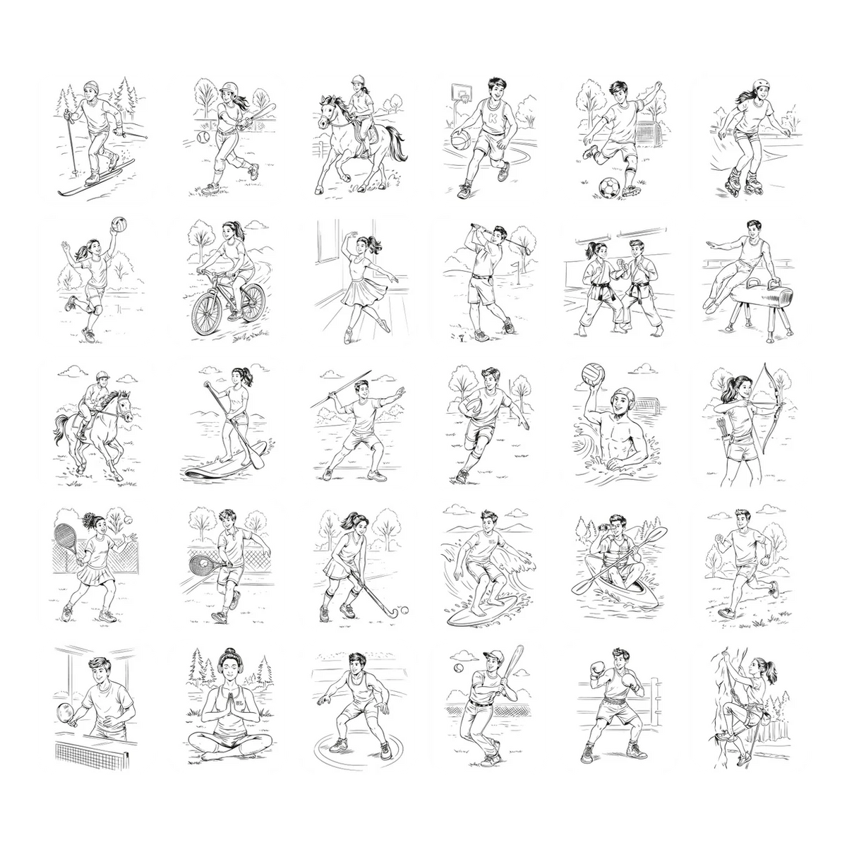 Kidiwolf Refill KidydrawPad 30 overtrektekeningen - Sports