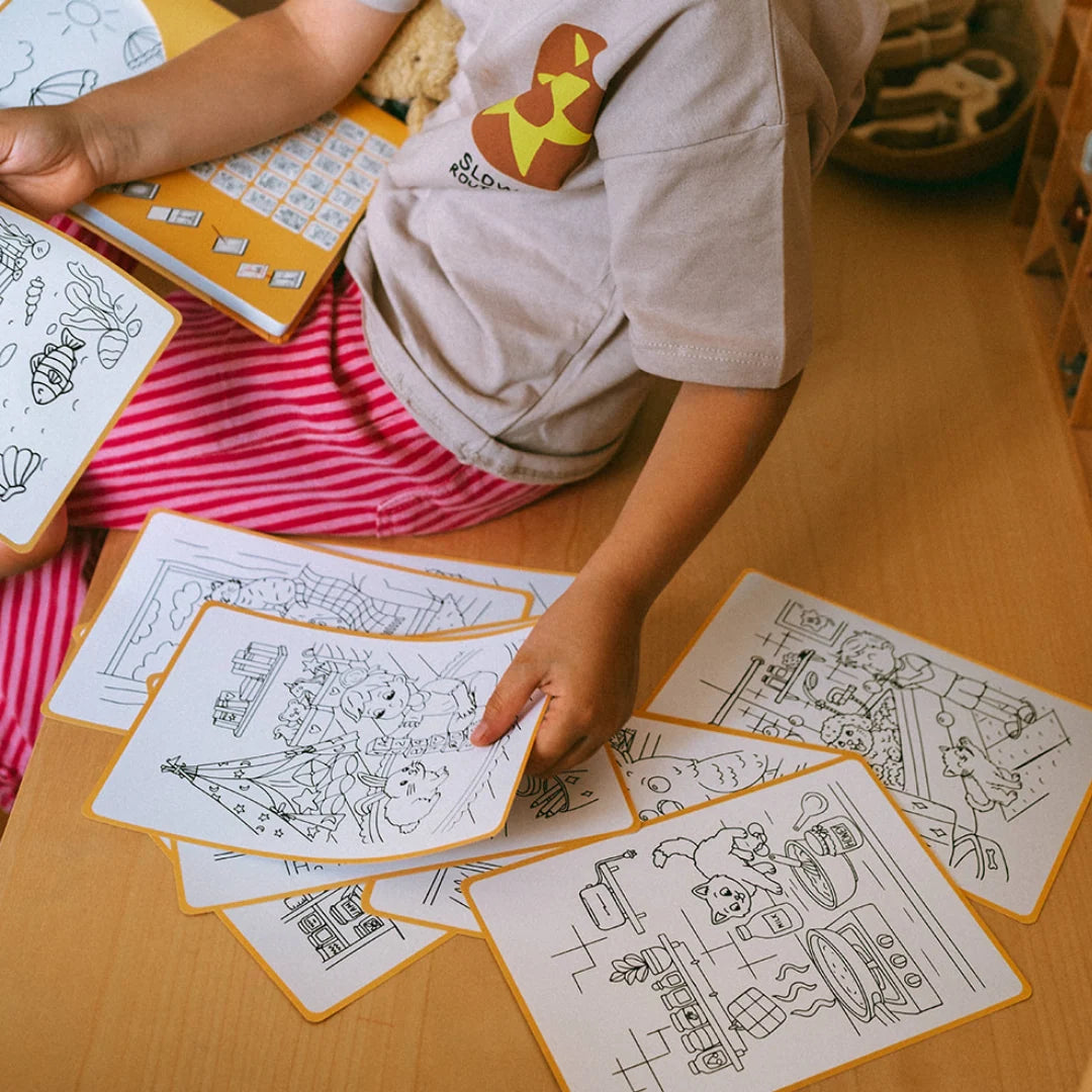 Kidiwolf Refill KidydrawPad 30 Overtrektekeningen - Huisdieren