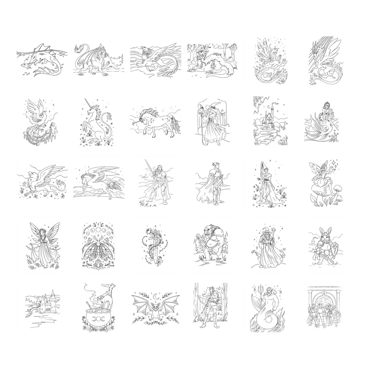 Kidiwolf Refill KidydrawPad 30 Overtrektekeningen - Once Upon A Time