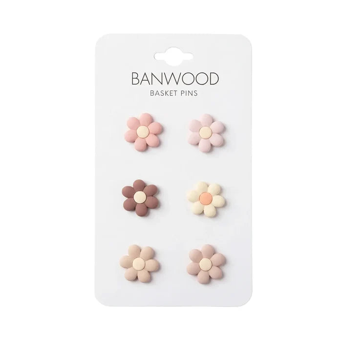 Banwood Basket Pins - Flowers