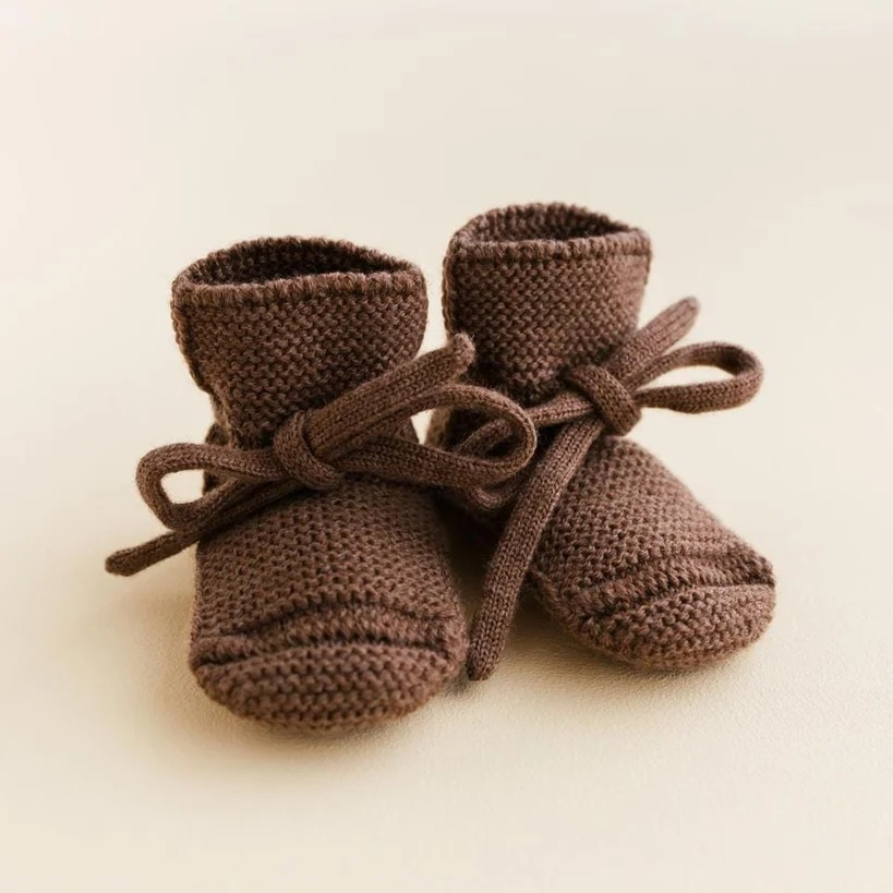 Hvid Booties 0–9 maanden - Mocha