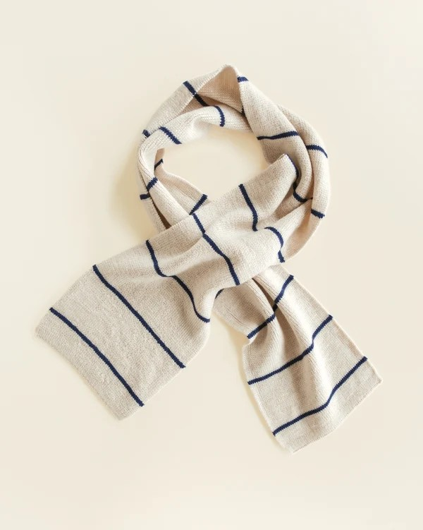HVID - Scarf Igor - Cream/Blue